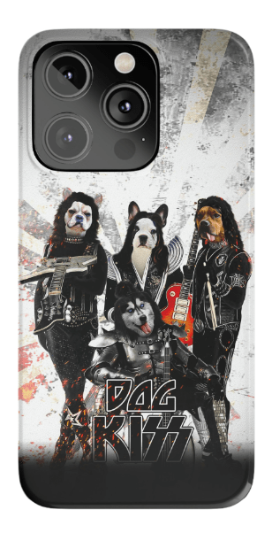 Funda personalizada para teléfono con 4 mascotas &#39;Kiss Doggos&#39;