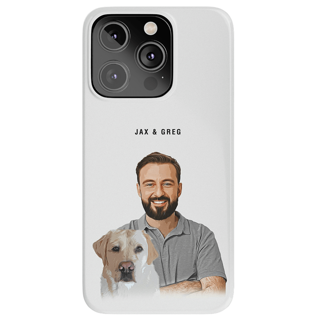 Funda moderna personalizada para teléfono para mascotas y humanos