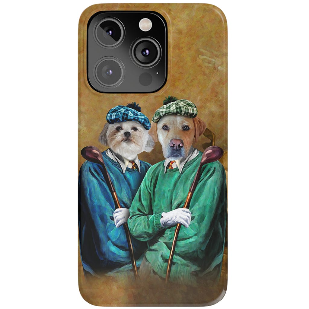 Funda personalizada para teléfono con 2 mascotas &#39;The Golfers&#39;