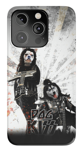 Funda personalizada para teléfono con 2 mascotas &#39;Kiss Doggos&#39;