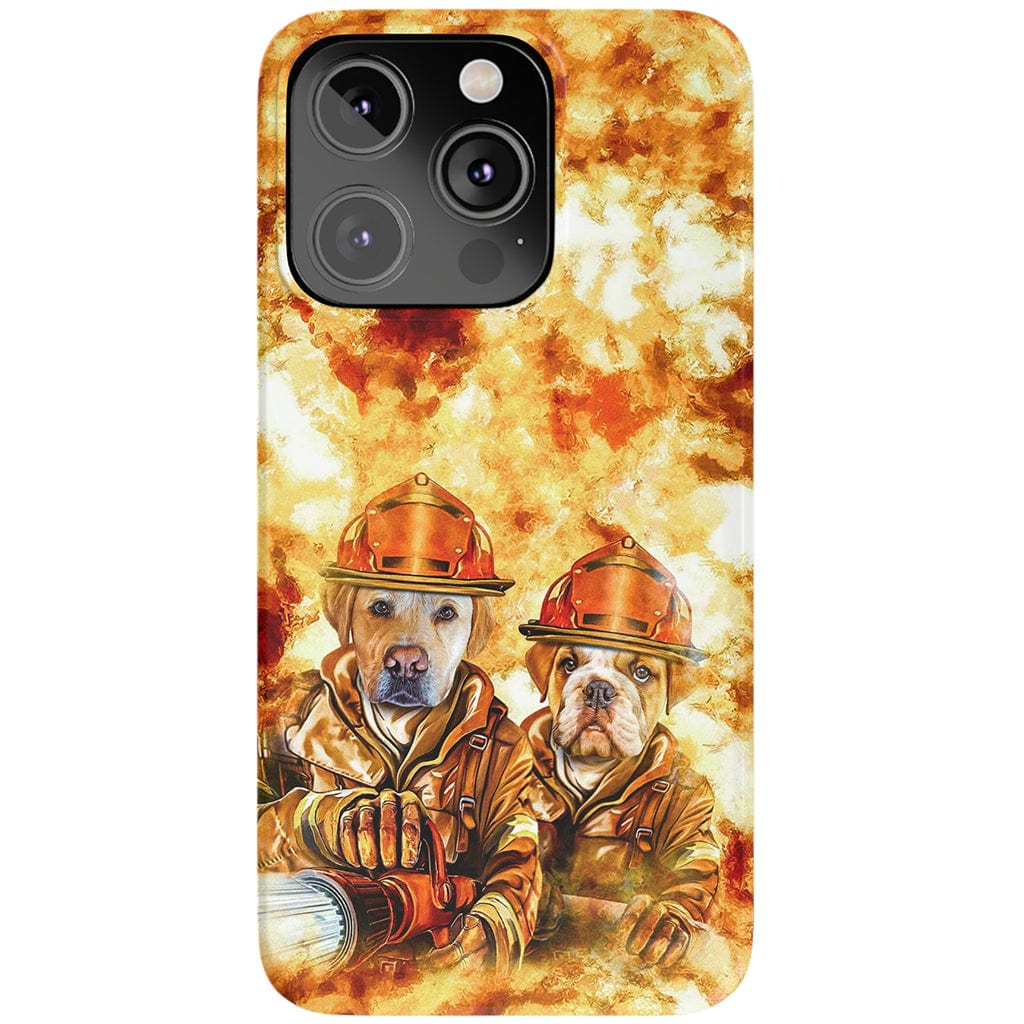 Funda personalizada para teléfono con 2 mascotas &#39;Los Bomberos&#39;