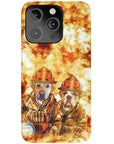 Funda personalizada para teléfono con 2 mascotas 'Los Bomberos'