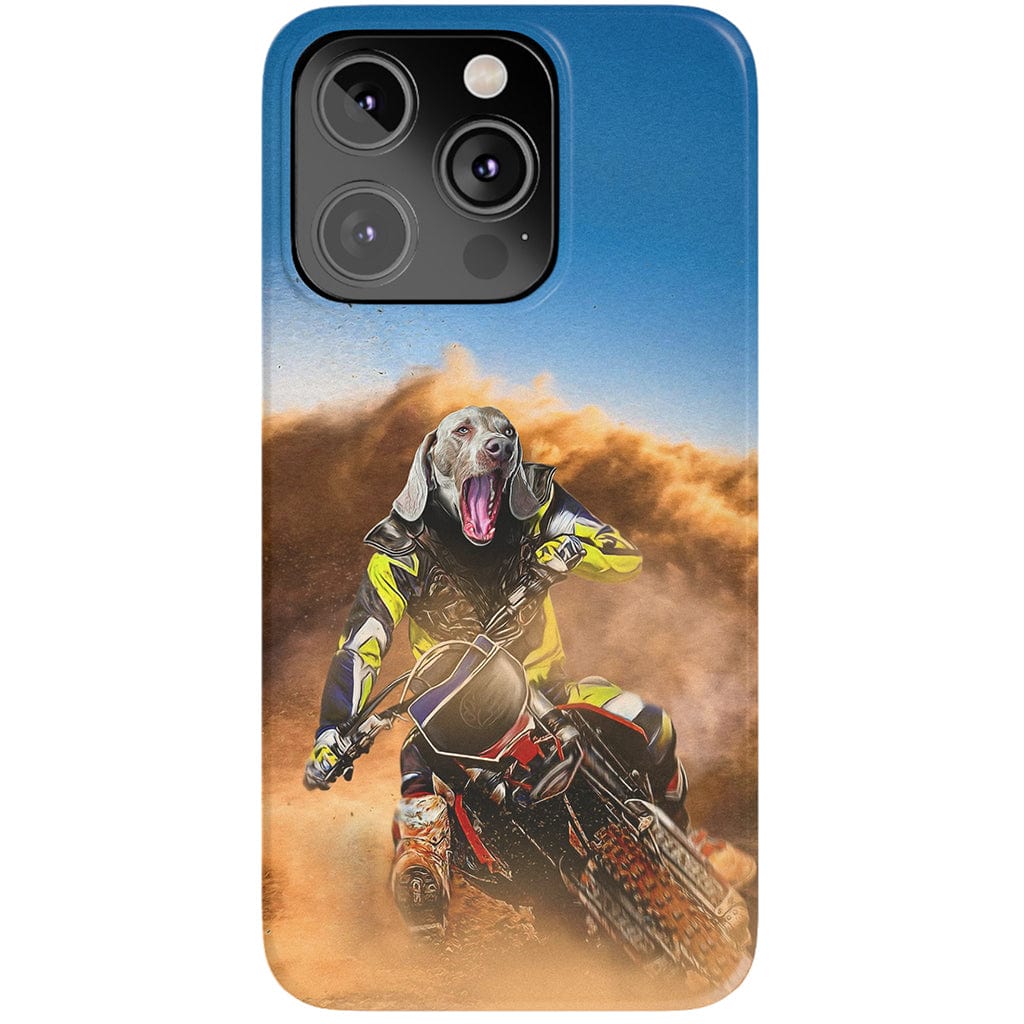 Funda para móvil personalizada &#39;El piloto de motocross&#39;