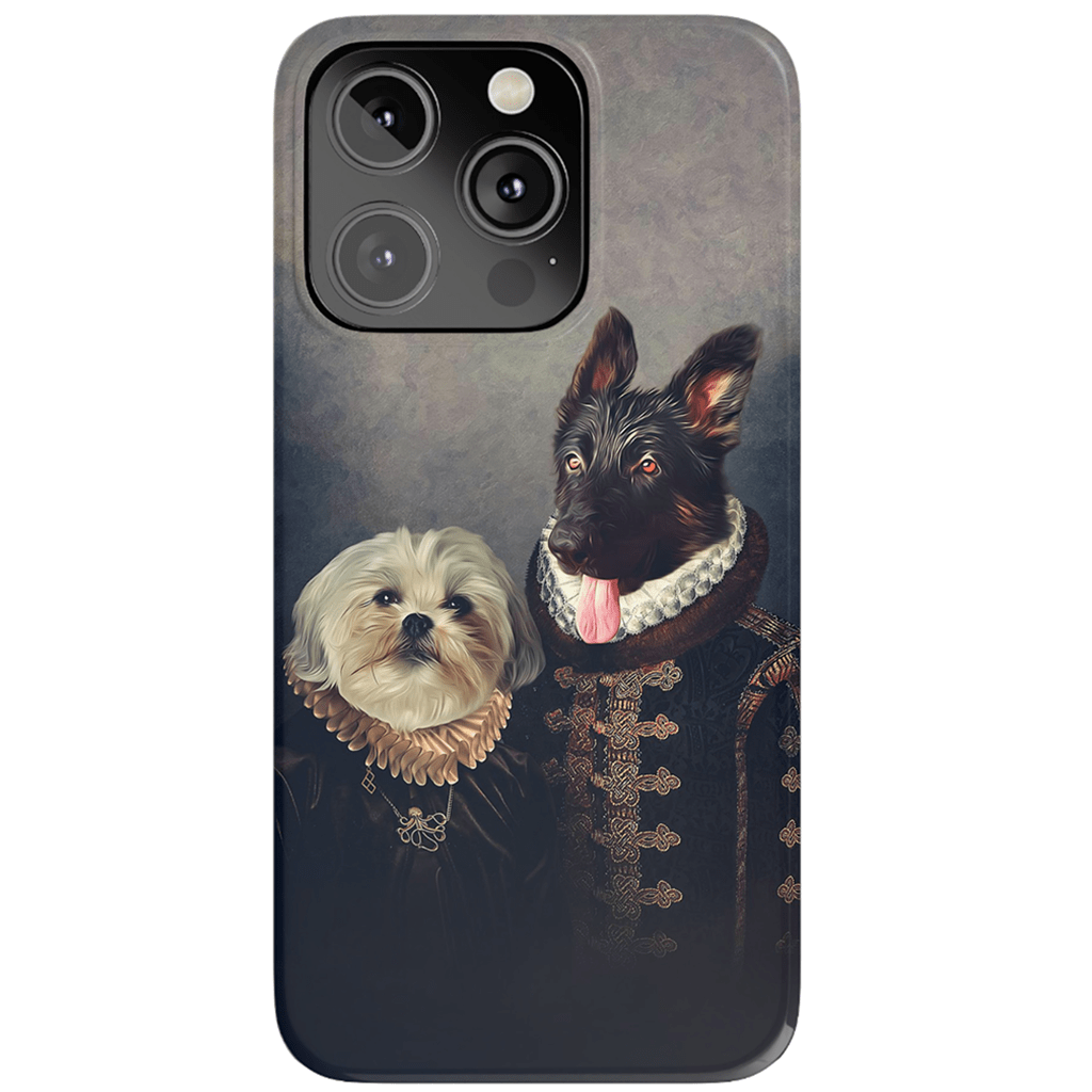 Funda personalizada para teléfono con 2 mascotas &#39;Duque y Duquesa&#39;