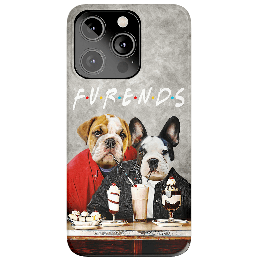 &#39;Furends&#39; Funda personalizada para teléfono con 2 mascotas