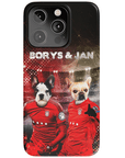 Funda personalizada para teléfono con 2 mascotas 'Poland Doggos'