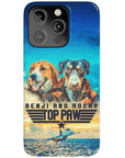 Funda personalizada para teléfono con 2 mascotas 'Top Paw'