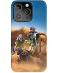 Funda personalizada para teléfono con 2 mascotas 'The Motocross Riders'