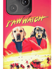 Funda personalizada para teléfono con 2 mascotas 'Paw Watch 1991'