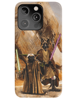 Funda personalizada para teléfono con 2 mascotas 'Yodogg &amp; Jedi-Doggo'