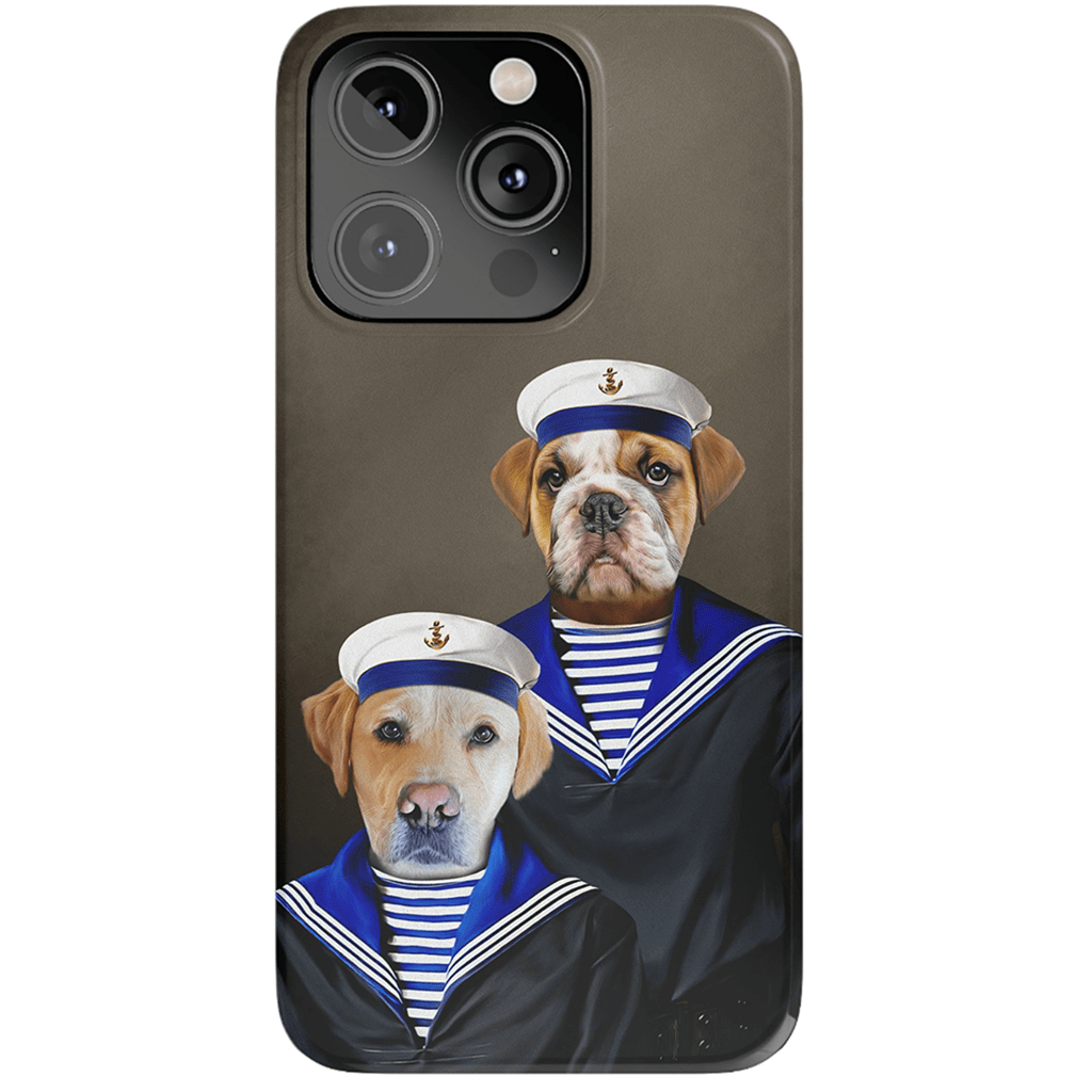 Funda personalizada para teléfono con 2 mascotas &#39;The Sailors&#39;