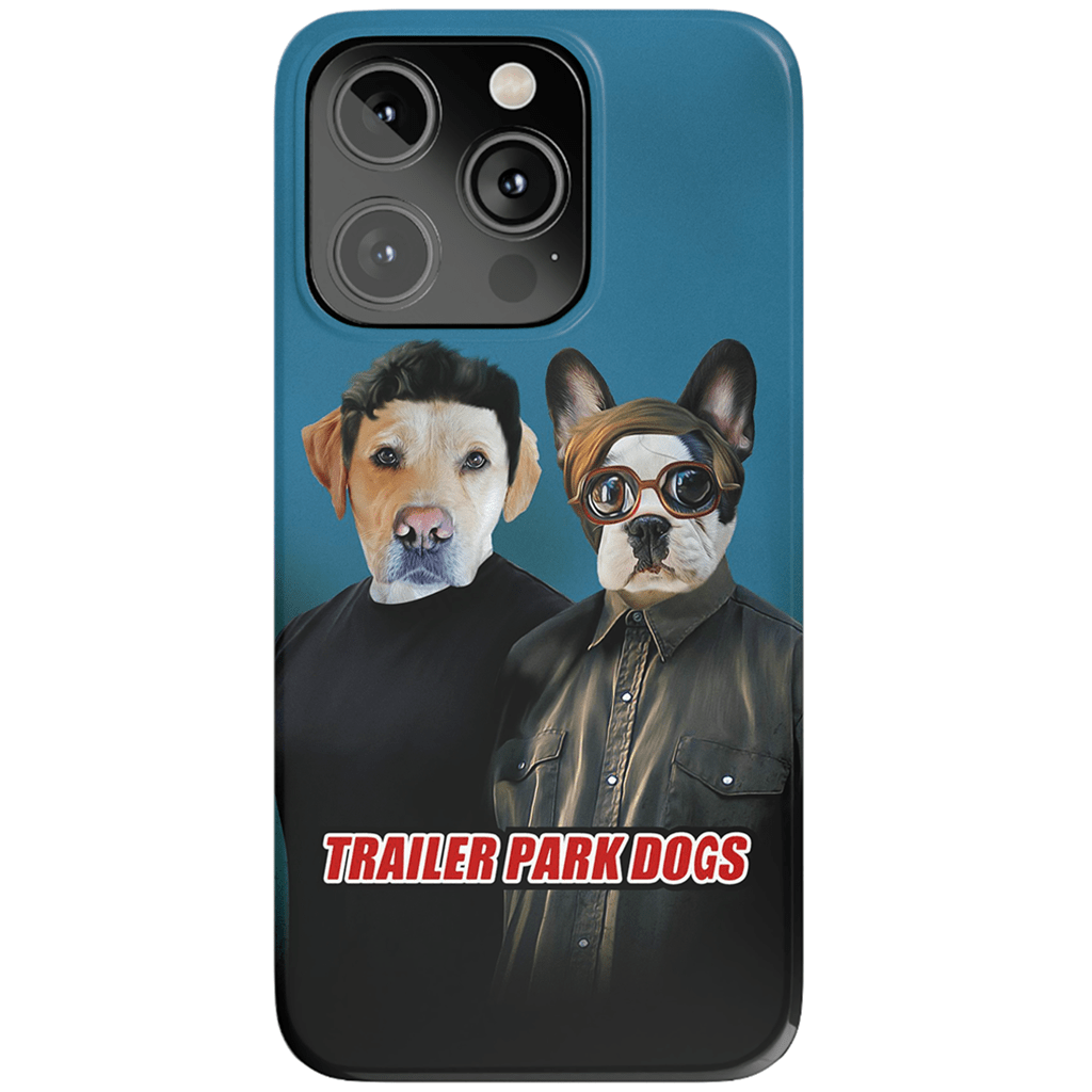 &#39;Trailer Park Dogs 1&#39; Funda personalizada para teléfono con 2 mascotas