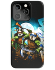 Funda personalizada para teléfono con 2 mascotas 'Teenage Mutant Ninja Doggos'