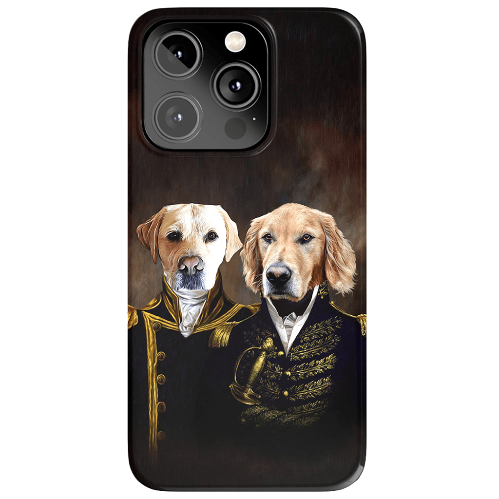 Funda personalizada para teléfono con 2 mascotas &#39;El Almirante y el Capitán&#39;