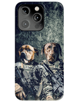 Funda personalizada para teléfono con 2 mascotas 'The Army Veterans'