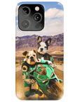 Funda personalizada para teléfono con 2 mascotas 'Kawadawgi Riders'