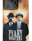 Funda personalizada para teléfono con 2 mascotas 'Peaky Woofers'