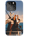 Funda personalizada para teléfono con 2 mascotas 'Titanic Doggos'