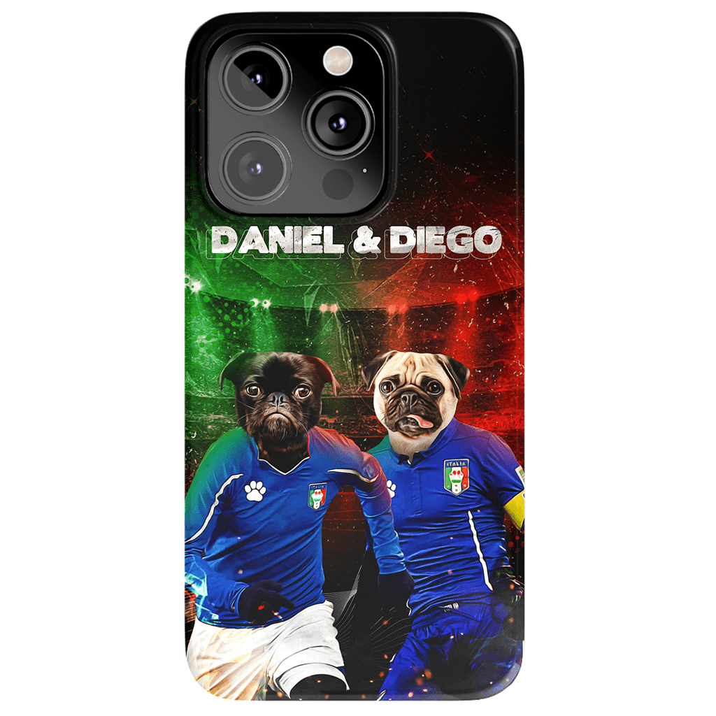 &#39;Italy Doggos&#39; Funda personalizada para teléfono con 2 mascotas