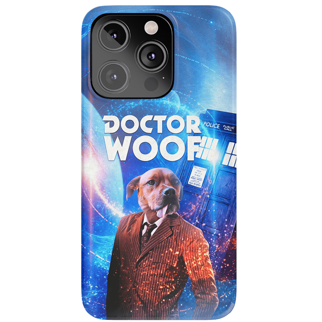 &#39;Dr. Funda de teléfono personalizada Woof (masculino)