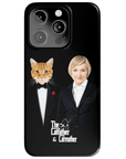 Funda para teléfono personalizada 'El padre gato y la madre gato'