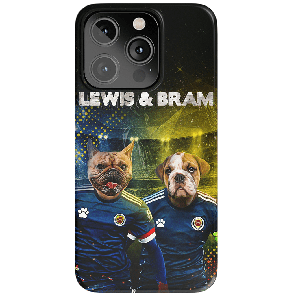 Funda personalizada para teléfono con 2 mascotas &#39;Scotland Doggos&#39;