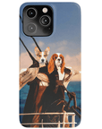 Funda personalizada para teléfono con 2 mascotas 'Titanic Doggos'