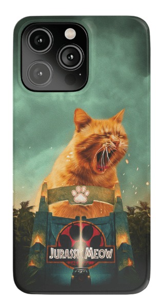 Funda para móvil personalizada &#39;Jurassic Meow&#39;