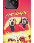 Funda personalizada para teléfono con 2 mascotas 'Paw Watch 1991'