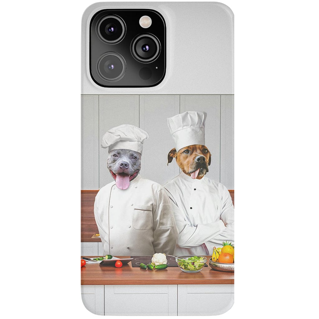 Funda personalizada para teléfono con 2 mascotas &#39;The Chefs&#39;