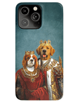 Funda para móvil personalizada con 2 mascotas 'Rey y Reina'