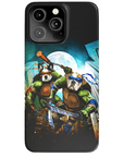 Funda personalizada para teléfono con 2 mascotas 'Teenage Mutant Ninja Doggos'