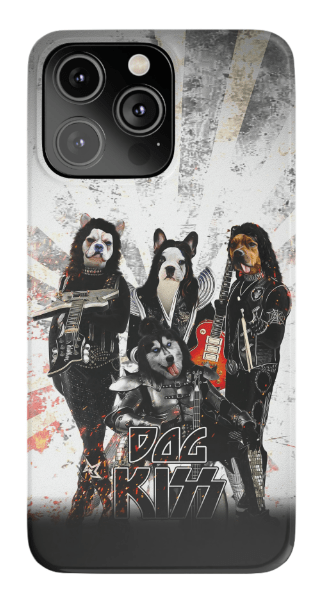 Funda personalizada para teléfono con 4 mascotas &#39;Kiss Doggos&#39;