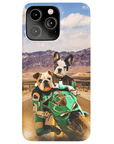 Funda personalizada para teléfono con 2 mascotas 'Kawadawgi Riders'