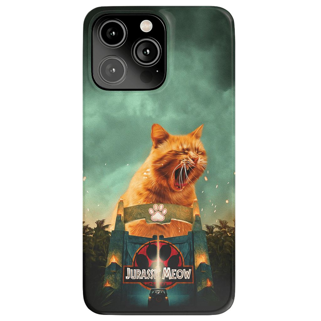 Funda para móvil personalizada &#39;Jurassic Meow&#39;