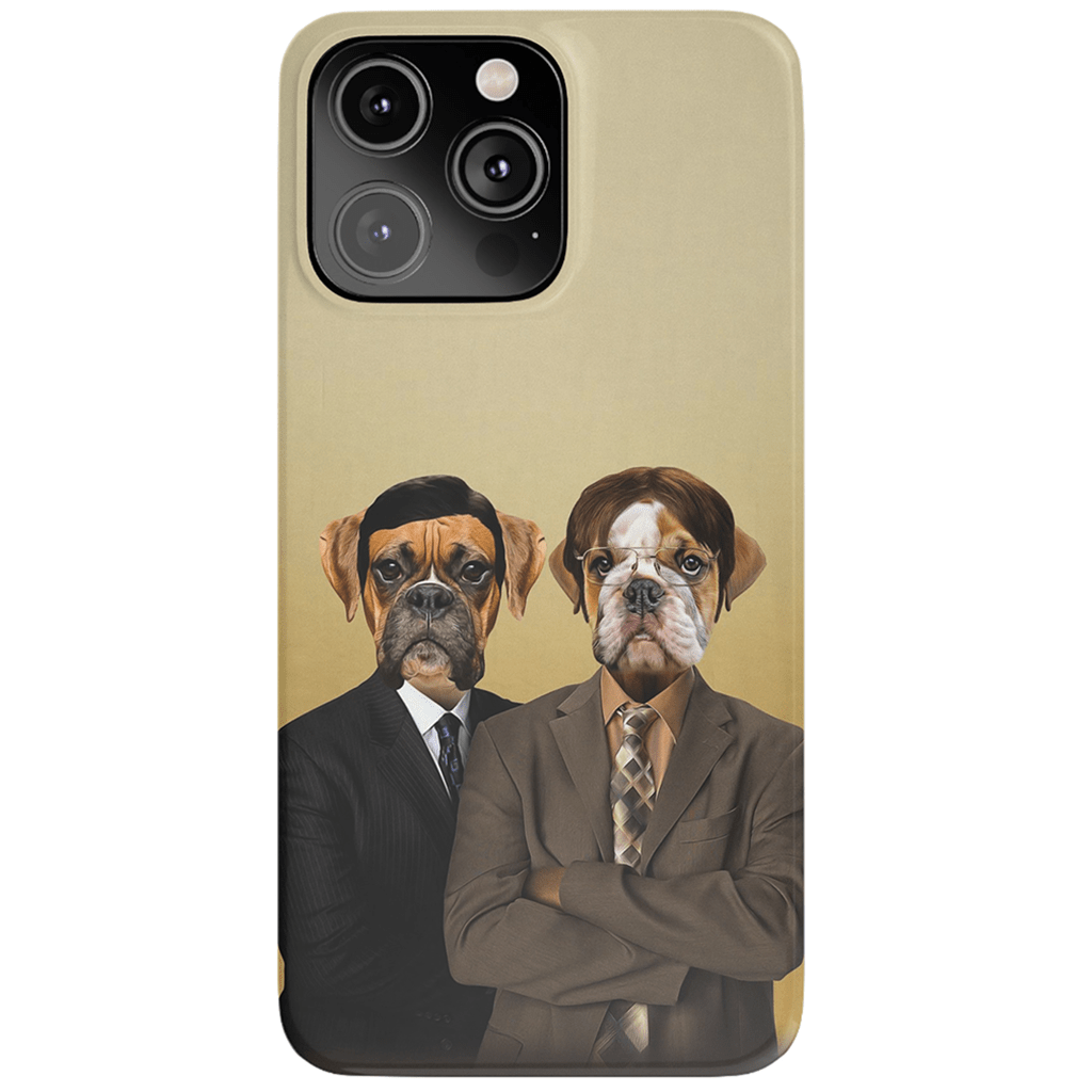 &#39;The Woofice&#39; Funda personalizada para teléfono con 2 mascotas