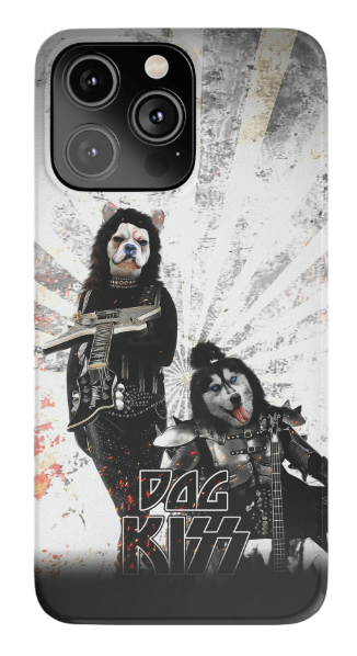 Funda personalizada para teléfono con 2 mascotas &#39;Kiss Doggos&#39;