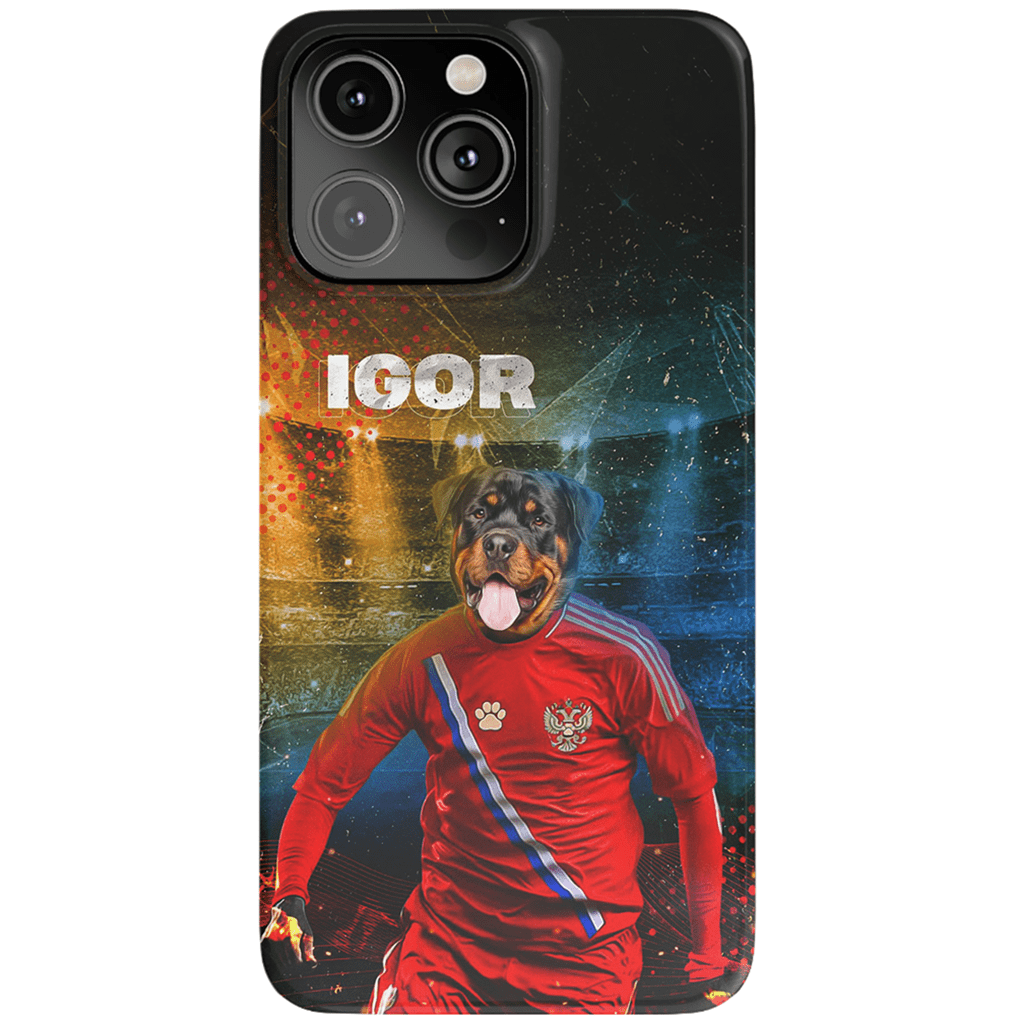 Funda para móvil personalizada &#39;Russia Doggos Soccer&#39;