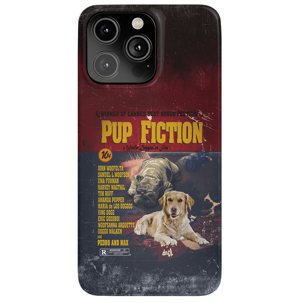 Funda personalizada para teléfono con 2 mascotas &#39;Pup Fiction&#39;