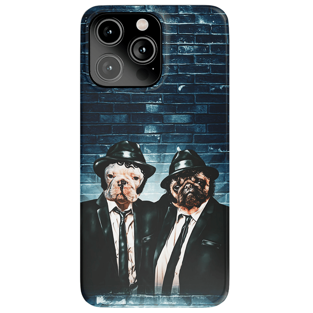 Funda personalizada para teléfono con 2 mascotas &#39;The Blues Doggos&#39;