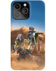 Funda personalizada para teléfono con 2 mascotas 'The Motocross Riders'