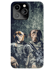 Funda personalizada para teléfono con 2 mascotas 'The Army Veterans'