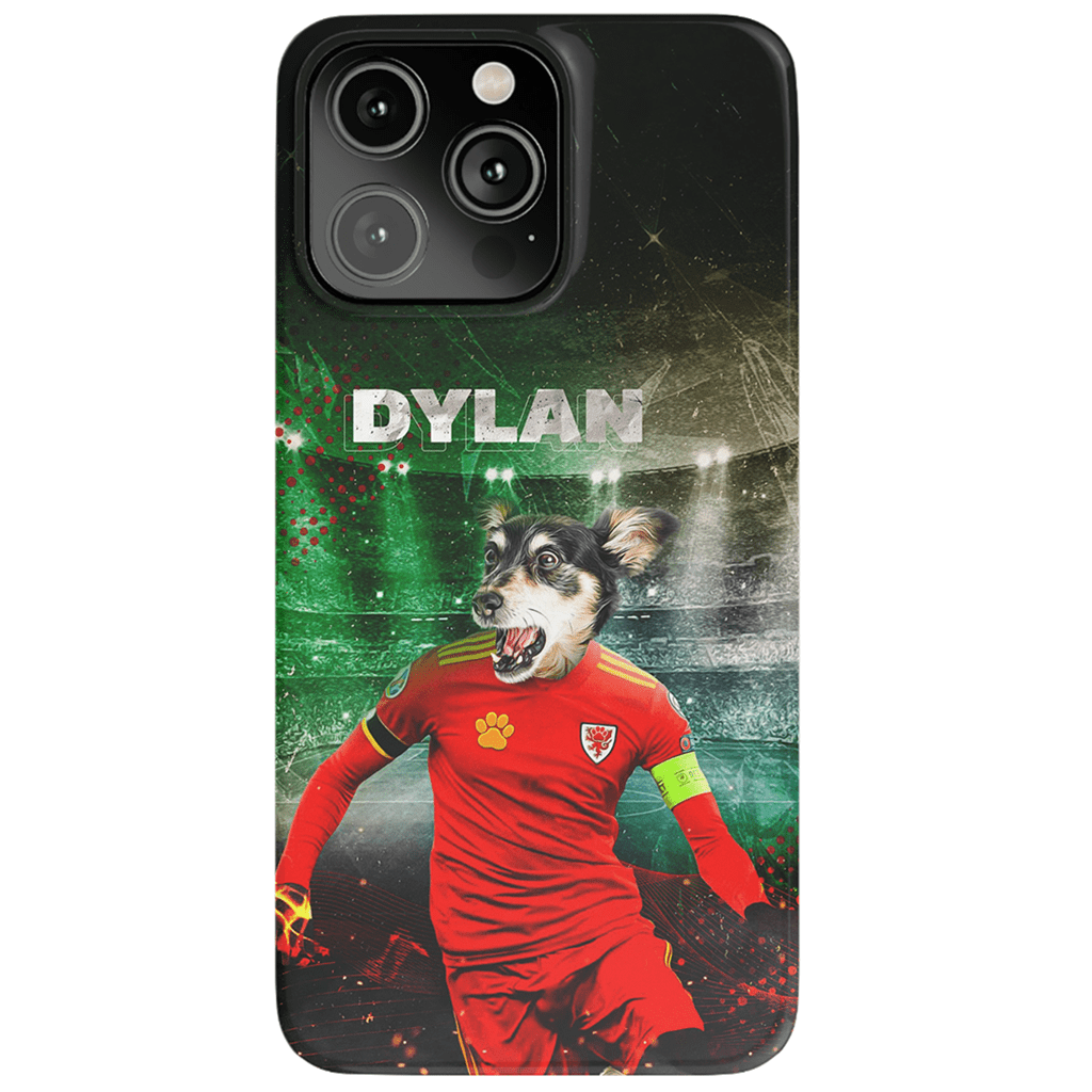 Funda para teléfono personalizada &#39;Wales Doggos Soccer&#39;