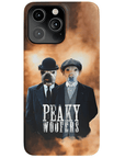 Funda personalizada para teléfono con 2 mascotas 'Peaky Woofers'