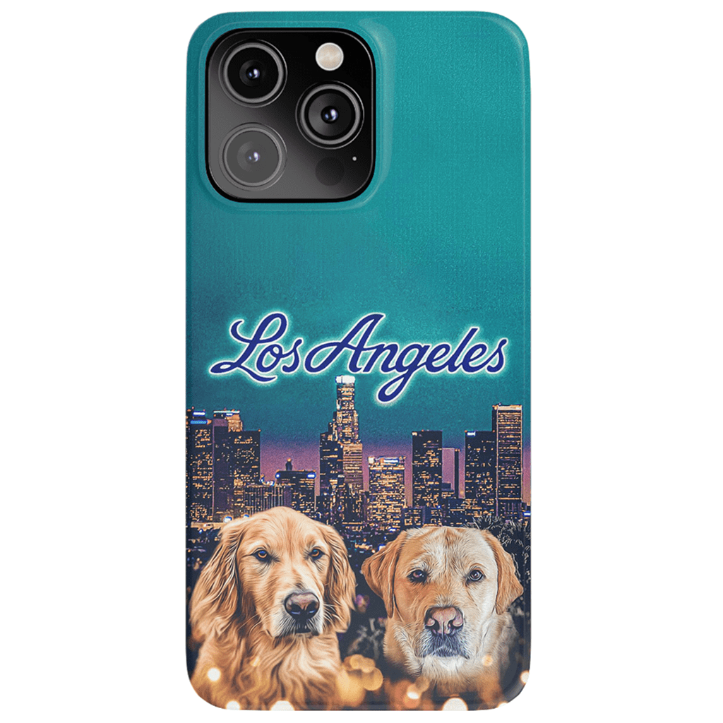 Funda personalizada para teléfono con 2 mascotas &#39;Doggos of Los Angeles&#39;