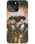 Funda personalizada para teléfono con 2 mascotas 'Los Piratas'