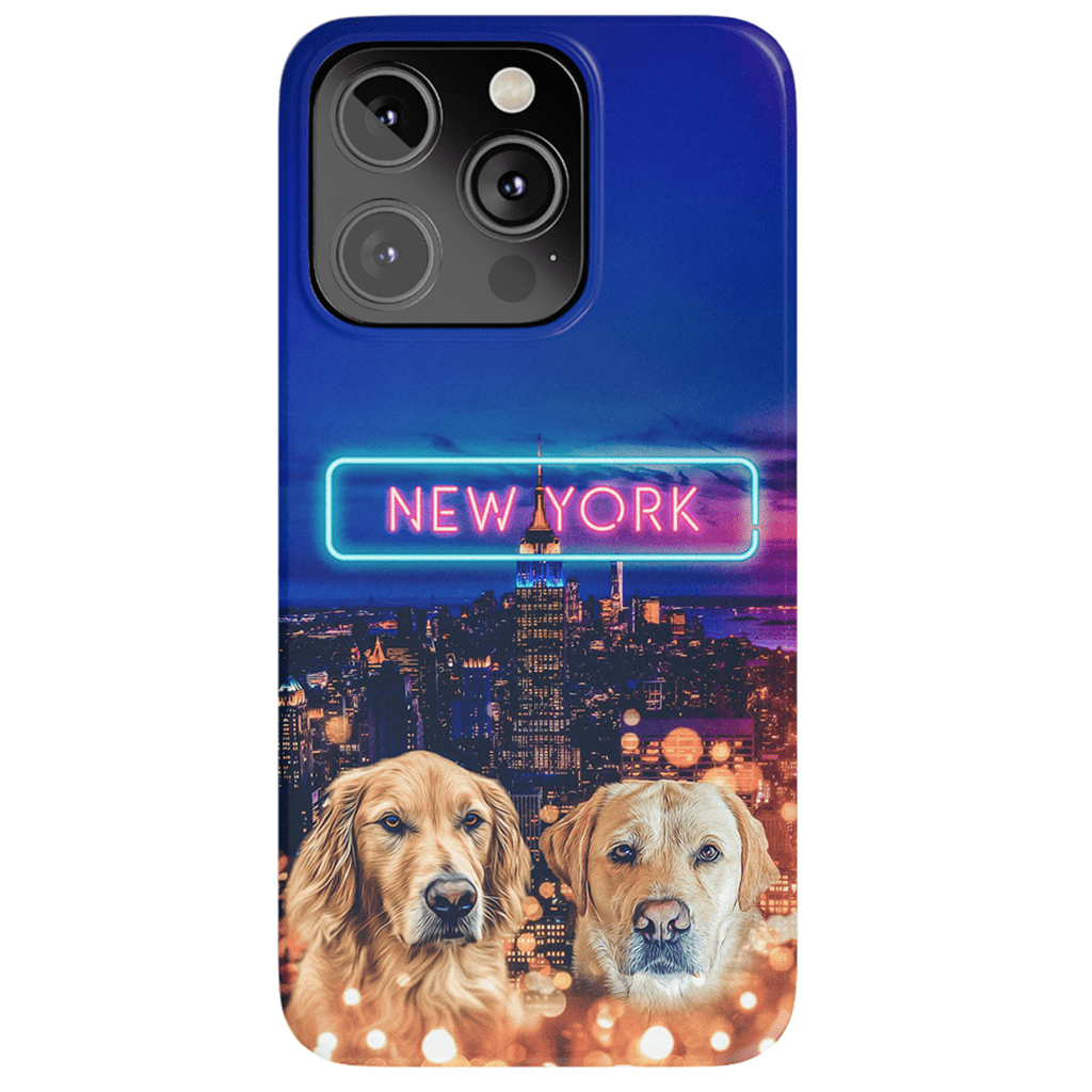 Funda personalizada para teléfono con 2 mascotas &#39;Doggos of New York&#39;