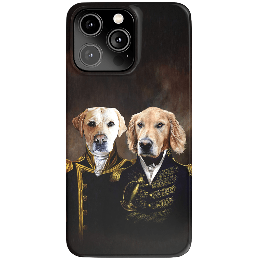 Funda personalizada para teléfono con 2 mascotas &#39;El Almirante y el Capitán&#39;