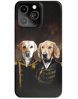 Funda personalizada para teléfono con 2 mascotas 'El Almirante y el Capitán'