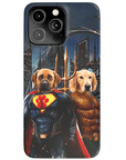 Funda personalizada para teléfono con 2 mascotas 'Superdog &amp; Aquadog'